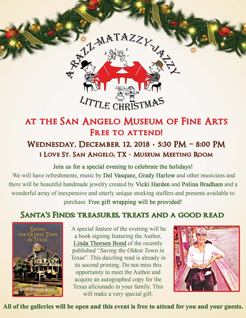 a razz matazzy jazzy little christmas san angelo museum of fine arts